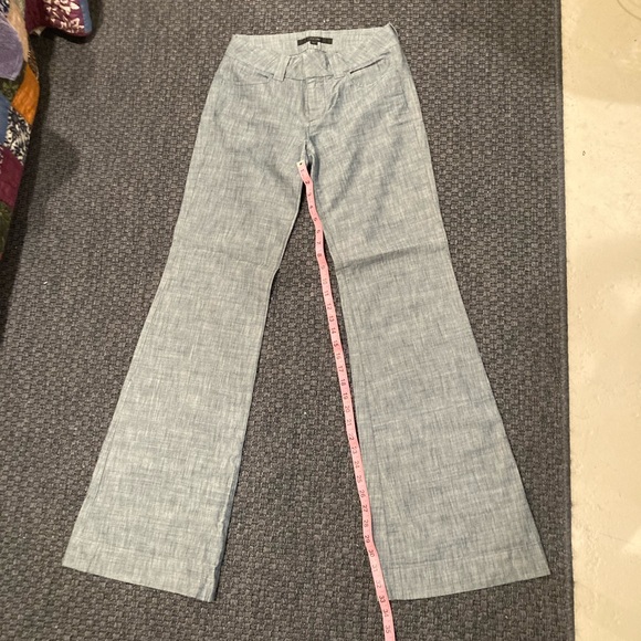 Joes Chambray Pants Women's 26 Wide Leg Light Weight Blue Mid Rise Casual - Picture 5 of 5